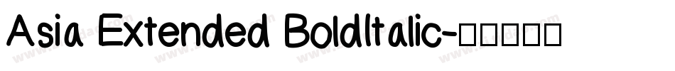 Asia Extended BoldItalic字体转换